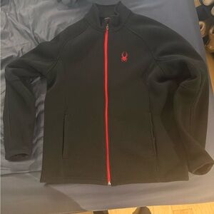Spyder Black Jacket with Red Accents